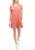 color Faded Rose, Love, Fire | Junior's Short Sleeve Notch Neck T-Shirt Dress