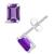 颜色: Amethyst, Macy's | Gemstone Stud Earrings in 10k White Gold