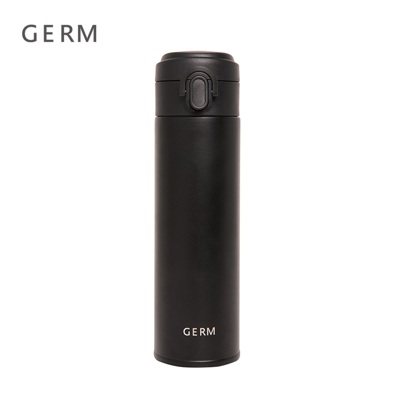商品第1个颜色黑色, GERM | 日本GERM格沵 便携极简 保温杯 300ML（黑/白/粉/红色）