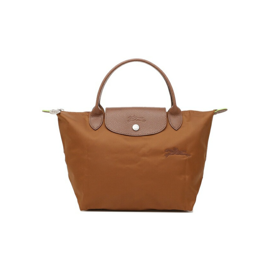 商品第4个颜色棕色, Longchamp | 珑骧饺子包女士LE PLIAGE GREEN系列23纯色小号织物短柄手提包L1621 919