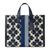 color Blue Multicolor, Kate Spade | Oversized Spade Flower Jacquard Stripe Manhattan Tote