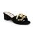 商品Juicy Couture | Women's Zumi Faux Fur Heeled Sandals颜色Black Faux Fur-B