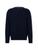 Hugo Boss | Cotton Sweater with Color-Blocking Detail, 颜色DARK BLUE