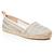 color Silver/Natural Glitter, Kate Spade | Kate Spade Womens Lilliad Striped Canvas Espadrilles