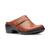 Clarks | Women's Angie Maye Perfed Strapped Comfort Clogs, 颜色Dark Tan L