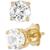 颜色: White Sapphire, Macy's | Birthstone Stud Earrings in 14k Gold or 14k White Gold
