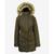 颜色: Olive, Galaxy By Harvic | Women's Heavyweight Parka Jacket with Detachable Hood