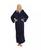 颜色: Navy, ARUS | Women's Ankle Length Hooded Low Twist Soft Turkish Cotton Bathrobe