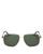 商品Salvatore Ferragamo | Men's Brow Bar Aviator Sunglasses, 60mm颜色Gold/Green