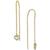 商品Giani Bernini | Cubic Zirconia Heart Threader Earrings, Created for Macy's颜色Gold over Silver