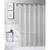 颜色: Gray, Dainty Home | Daniella Tufted Shower Curtain, 72" x 70"