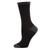 Memoi | Tipped Flat knit Cashmere Women's Crew Socks, 颜色Black