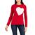 商品Tommy Hilfiger | Tommy Hilfiger Womens Heart Cotton Graphic Crewneck Sweater颜色Red