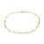 Giani Bernini | Beaded Singapore Link Ankle Bracelet in 18k Gold-Plated Sterling Silver, Created for Macy's, 颜色Gold Over Silver