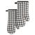 颜色: Onyx Black, KitchenAid | Gingham Oven Mitt 2-Pack Set, 7" x 13"