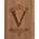 颜色: LETTER V, Picnic Time | Monogram Artisan Acacia Wood Serving Plank
