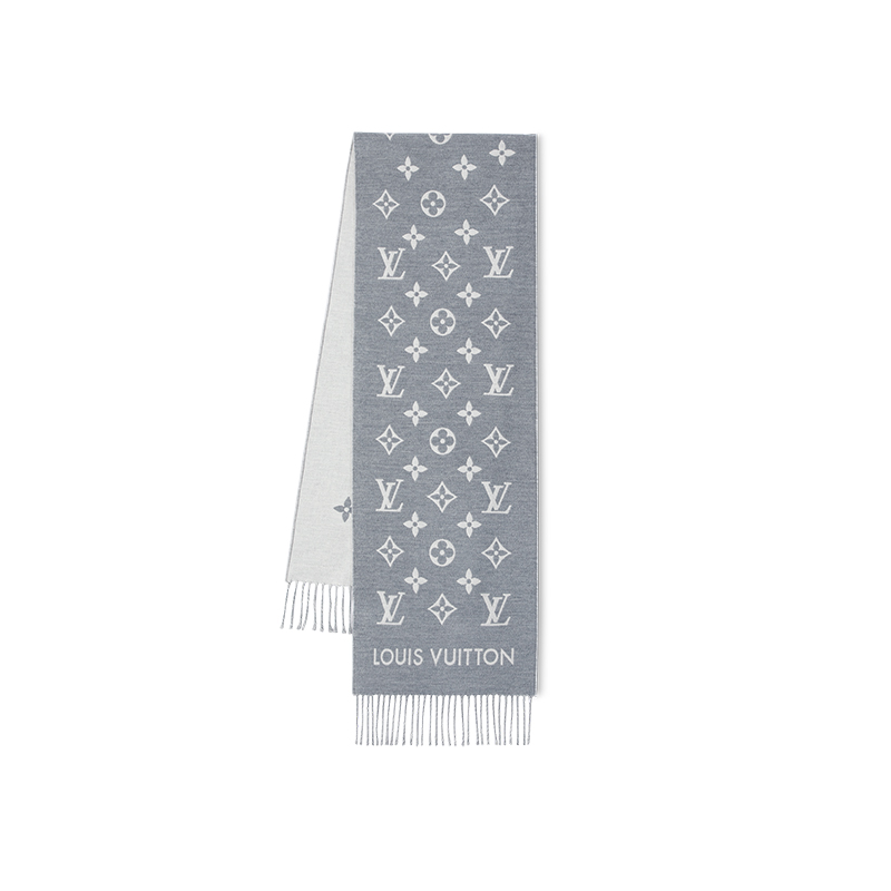 Louis Vuitton | 【现货】LV路易威登 23新款 MNG系列 男士羊毛老花图案围巾M79225（两色）, 颜色灰色