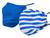 商品第1个颜色Blue Reef Stripe, Nautica | Goals 2 Face Masks 4 Carbon Filter Safety Kit with Wristlet Bag