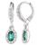 颜色: Green, Givenchy | Crystal Stone Silver and Gold-Tone Drama Drop Earrings