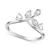 商品第3个颜色White Gold, ArtCarved | Art Carved Diamond Rose-Cut Leaf Wedding Band (1/5 ct. t.w.) in 14k White, Yellow or Rose Gold