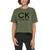 商品Calvin Klein | Women's Stacked Flocking Logo-Print Cotton T-Shirt颜色Thyme