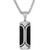 商品Esquire Men's Jewelry | Diamond Accent Dog Tag 22" Pendant Necklace, Created for Macy's颜色Black