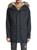 color NAVY_BLUE, Sandro | Faux Fur-Trim Parka