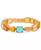 颜色: Gold/Aqua/Topaz/Light Peach, GUESS | Mixed Cut Crystal Statement Flex Bracelet