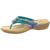 商品Minnetonka | Minnetonka Womens Sliverthorne Canvas Thong Flat Sandals颜色Turquoise Stripe/Multi