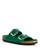 Birkenstock | Women's Arizona High Shine Big Buckle Slide Sandals, 颜色High Shine Digital Green/Gold
