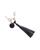 color Black, ROYCE New York | Leather Tassel Key Fob