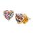 商品Kate Spade | Gold-Tone Stone Heart Stud Earrings颜色Multi