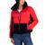商品Tommy Hilfiger | Women's Colorblocked Mixed-Media Puffer Jacket颜色Scarlet