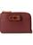商品Kate Spade | Morgan Bow Embellished Saffiano Leather Zip Card Holder颜色Autumnal Red