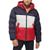 Tommy Hilfiger | Men's Colorblock Performance Hooded Puffer Jacket, 颜色Mid/Ice/Red Combo