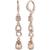 商品Givenchy | Gold-Tone Interlocking Circle & Pear-Shape Crystal Linear Drop Earrings颜色Rose Gold