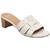 商品Marc Fisher | Marc Fisher LTD Womens Debora Leather Slip On Heel Sandals颜色Ivory Leather