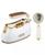 颜色: Pearl, SALAV | Retro Edition Duopress Handheld Steamer Iron and Fabric Shaver  Lint Roller Set Titanium