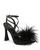 Sam Edelman | Women's Layton Embellished Pom Pom Ankle Strap High Heel Sandals, 颜色Black