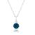 商品第3个颜色blue, Nicole Miller | Sterling Silver Round Gemstone Hexagon Pendant Necklace on 18 Inch Chain