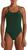 商品NIKE | Nike Women's Hydrastrong Solid Cut-Out Back One Piece Swimsuit颜色Gorge Green