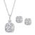 Macy's | Amethyst (2-1/3 ct. t.w.) & Diamond Accent Sterling Silver 18" Pendant Necklace and Stud Earrings Set, 颜色White Topaz