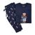 商品第1个颜色Cruise Navy With Holiday Bear & Holiday Bear Aop, Ralph Lauren | Men's 2-Pc. Cotton Polo Bear Pajamas Set