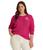 color Nouveau Bright Pink, Ralph Lauren | Plus Size Monogram Cable-Knit Cotton Sweater