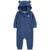 商品Carter's | Baby Boys Zip-Up Hooded Jumpsuit颜色Blue