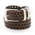 颜色: BROWN, Perry Ellis | Men's Leather Braided Belt男士真皮腰带（1条装）