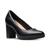 商品Clarks | Women's Bayla Skip Slip-On Platform Pumps颜色Black Leather