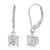 颜色: aquamarine, MaxColor | Solid 10K White Gold Cushion Cut Dangle Gemstone Leverback Earrings