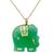 商品第1个颜色Jade, Macy's | Dyed Jade Elephant Pendant Necklace in 14k Gold (25mm)