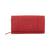 color Red, Mancini Leather Goods | Women's Pebbled Collection RFID Secure Mini Clutch Wallet